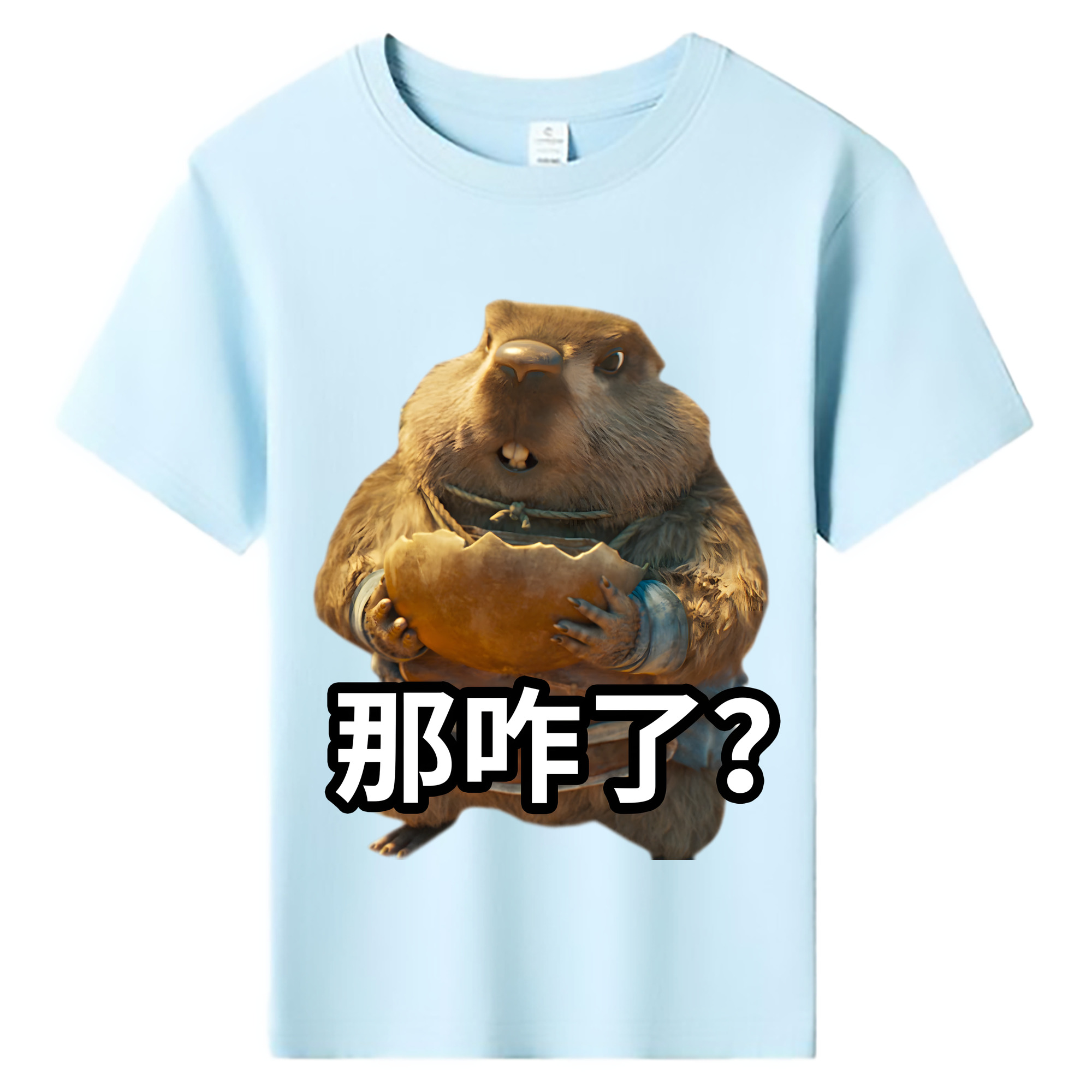 （画像用） Ne Zha 2 ナタ 魔童の大暴れ 綿100％キッズTシャツ（フロントプリント）